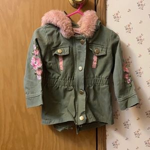 Little Lass green jean jacket